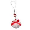 Estilo Año Nuevo Creativo Femenino Llavero Colgante de Pompón Lindo Cordón para Teléfono Estuche para Auriculares de Pareja Decoración de Bolso