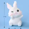 Paisaje en miniatura, figuras creativas y lindas de dinosaurio y conejo, caja sorpresa, accesorios decorativos DIY, pequeños adornos para coche o escritorio