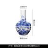 Jingdezhen Pintura de Paisagem Cerâmica Vaso de Flores Vaso Semi-pintado à Mão Ornamentos Estilo Chinês Boa Qualidade Porcelana Azul e Branca Rima Antiga