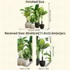 Br3676M Planta Tropical Simulada Bananeira em Vaso Adesivo de Parede Autoadesivo Decoração para Quarto Sala de Estar Entrada Varanda