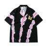 Marca de Moda Europea y Americana Traje de Camisa Casual High Street Estampado Digital Mariposa Holgado Camisa de Manga Corta Traje Pantalones Cortos para Hombre