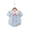 Mono de Encaje Delgado de Manga Corta de Verano para Bebés Niñas, Ropa para Gatear al Aire Libre, Mameluco, Ropa para Bebé Niña