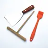 Herramientas para crepas espátula para crepas empujador rastrillo de madera de haya empujador plancha sartén para crepas sartén antiadherente herramientas para crepas y frutas bambú