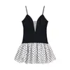 Fabricantes de Ropa para Mujer Transfronterizos al por Mayor 2025 Aliexpress Popular Moda Vestido de Retazos de Lunares
