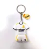 Llavero de Jersey Real Madrid Massey Neymar Levan Harland Llavero de goma suave de PVC Colgante Regalo