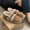Zapatos Birkenstock sin cordones para mujer, Nuevo estilo Invierno 2025, Zapatos de algodón tipo pan calentitos con forro de felpa, Botas de nieve cálidas y peludas