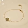 Pulseira de Jade Hetian Natural Azul Qiemu, Pulseira Feminina Simples e Versátil para o Ano de Nascimento