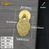 Nuevo tirador de cajón de cobre estilo chino, tirador colgante para puerta de armario, pequeño tirador de un solo agujero de dragón y fénix