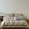 Edredón de una sola pieza de hilo doble plisado de algodón puro, sábana de gasa de algodón puro para dormir desnudo, gorro de cama Simmons, ropa de cama japonesa fresca