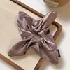 Lenço Quadrado de Cetim com Strass Gipsofila Scrunchie para Mulheres, Prendedor de Cabelo de Luxo, Acessório de Cabelo Quadrado Grande Estilo Coreano