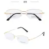 Armazón de gafas de moda semi-al aire con aleación de titanio con memoria, apto para gafas de prescripción y de lectura, ultraligero y cómodo, unisex