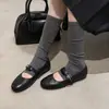 Sapatos Mary Jane Artísticos Retrô Versáteis de Pele de Ovelha 2026 Primavera Confortáveis Planos Bico Redondo Couro Genuíno Tira Única Sapatos Femininos