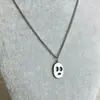Colar Europeu e Americano Fantasma Fantasma Fantasma Aço Titânio Masculino Hip-hop Personalidade Pingente Colar Feminino Cor-livre Corrente de Lã Acessórios