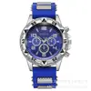 Comércio Exterior Novo Mostrador Grande Falso Três Olhos Atmosférico Masculino de Negócios Pulseira de Silicone Casual Relógio de Quartzo Moda Masculina