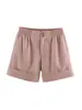 Comércio Exterior Amazon Transfronteiriço Mais Vendido Roupas Femininas Outono 2026 Cintura Alta Botão Duplo Bainha Dobrada Respirável Versátil Casual Shorts de Três Cores