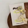 Nuevo clip para el pelo de niño con lazo de cuadros florales, conjunto de diadema, horquilla para bebé, pinza lateral, pinza BB, liga