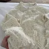 Outono de 2026 Novo Estampa Floral Desenho Animado 100% Algodão Gaze Dupla Camada Gola Lapela Renda Manga Longa Calça Longa Roupa de Dormir