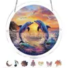 Produto novo transfronteiriço Azure Bloom Sun Catcher Sussurrante quebra-cabeça de acrílico para pendurar na janela decoração de casa quebra-cabeça de 83 peças