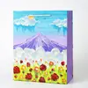 Bolsa de Regalo de Pintura al Óleo Creativa, Bolso Tote Artístico de Nuevo Estilo, Exquisito Empaque de Ramo para Vacaciones y Cumpleaños, Bolsa de Papel para Regalo