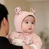 Touca de Bebê Outono Inverno Quente à Prova de Vento Protetora da Moleira Touca Turbante para Bebê Menina Recém-nascido Menina Fofa Touca Fetal