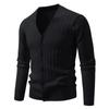 Jaqueta de Tricô Masculina com Gola V Nova Outono e Inverno 2025 Tamanho Europeu Cardigan Transfronteiriço Jaqueta de Tricô Masculina Slim Tendência