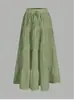 Falda midi plisada patchwork de cintura alta con cordón para mujer, falda tipo pastel multicapa suave y elegante