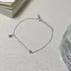 Pulsera Mini Letra H Diamante Pequeño, Plata de Ley 925 Completa, Versátil, Extremadamente Fina, De Alta Gama, Joyería de Mano con Sensación Fresca