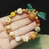 Pulsera Bodhi de Dieciocho Semillas Multi-Tesoro, Joyería Sencilla de Cuentas de Oración Budista Regalo para Mujeres