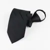 Gravata Masculina com Zíper Formal de Negócios 8cm Gravata Listrada Grátis Noivo Casamento Padrinhos Gravata Vermelha Preta
