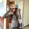 Tiro real~Nueva camiseta de manga larga de color liso con forro polar, ajuste ceñido, capa base para otoño e invierno 2026 para mujer, top interior casual
