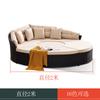 Cama de Deitar de Rattan Personalizada para Exterior, Sofá-Cama ao Ar Livre, Cama Redonda Grande para Lazer no Pátio, Cadeira de Piscina, Móveis de Exterior para Casa