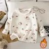 Ropa de casa de forro polar para bolas de nieve para niños de otoño e invierno, top con forro de forro polar para niñas, camisa gruesa de otoño para niños, pijama cálido para niños medianos y mayores