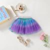 Saia infantil primavera e outono saia curta infantil saia de tule saia de rede para bebês saia de menina saia plissada para crianças maiores