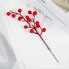 Flor Artificial Fruta da Fortuna Decoração de Natal Fruta Vermelha Haste Única Frutas Vermelhas Atacado Azevinho Pequeno Sala de Estar Enfeites de Feriado de Ano Novo