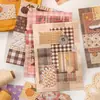 Libro de Materiales Yuxian: Serie de Jardín de Tela Bordado de Imitación Tejido Decoración de Diario Material de Collage Pegatinas, 50 hojas, 2 diseños