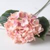 Hortensia artificial de simulación única hortensia artificial con hoja hortensia grande arreglo de boda accesorios para el hogar flores decorativas al por mayor 2 hojas