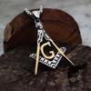 Nuevo Producto Transfronterizo Colgante Vikingo Nórdico, Colgante de Moda Masónica Ag Simple y Elegante, Joyería de Acero Inoxidable