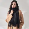 Cachecol de Inverno Feminino Liso com Toque de Caxemira Atacado Atacado