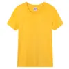 Camiseta publicitaria de color, cuello redondo, manga corta, 190g, personalizable con diseños DIY e impresión, adecuada para uniformes escolares y ropa de grupo