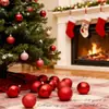 Decorações de Natal mais vendidas transfronteiriças conjunto de bolas de Natal 5/6/8cm bolas plásticas coloridas galvanizadas enfeites para árvore de Natal