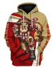 Moda Caliente Transfronteriza Sudadera 3D para Hombre Estampado del Super Bowl Americano Sudadera Urbana para Hombre Otoño e Invierno Sudadera