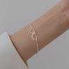 Pulsera de Cadena de Amor Hueca Simple de Verano de Plata Esterlina S925 Pulsera de Temperamento S5721