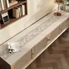 Aparador de Lujo Ligero Estilo Francés, Mantel de Mesa de Cuero, Lavable, Impermeable, Resistente al Aceite, Resistente al Calor, Mueble de TV, Alfombrilla para Zapatero de Entrada
