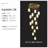 Lustre Longo Minimalista Estilo Chinês Novo Vazado em Espiral para Sala de Estar Duplex Villa Lustre Criativo para Escada com Teto Aberto