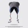 Nuevo Estilo 2025 Gorro Tejido de Felpa para Mujer, Gorro de Lana Cortavientos Moda Coreana, Circunferencia de Cabeza Grande, Gorro Caliente para la Cabeza