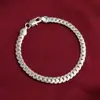 Pulseira Temu Transfronteiriça Estilo Europeu e Americano, Pulseira Lateral Banhada a Ouro 5mm, Unissex, Joia Popular de Comércio Exterior, Design Simples