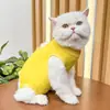 Roupa de Esterilização para Gatos Suprimentos para Animais de Estimação Roupa Pós-Cirúrgica Anti-Lambedura e Mordidas Macia Super Elástica Gato Azul British Shorthair Roupa para Gatos Fábrica Atacadista Roupas para Gatos