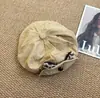 Boina de Orelha de Coelho para Mulheres, Versátil para Passeios de Verão, Estilo Desenho Animado Japonês Fofo, Chapéu Octogonal Emagrecedor