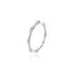 Anillo de Articulación de Bambú de Plata S925 Nicho Sentido de Alta Gama Estilo Chino Banda Simple Lisa Anillo de Dedo Puro de Plata para Mujer