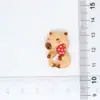 Capybara de Dibujo Animado con Sombrero de Hongo Hecho a Mano DIY Pegamento de Crema Resina Accesorios Pequeños Hebilla de Zapato con Agujero Material para Joyería